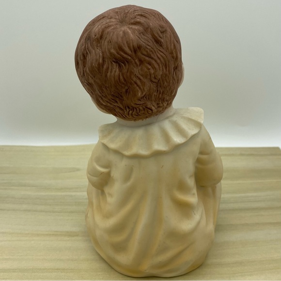 Piano Baby Bisque Boy Bottle Vintage Porcelain Figurine 7 Inches Flaws - Picture 7 of 8